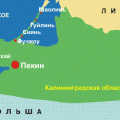 карта границы Калининграда и Польши