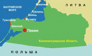 карта границы Калининграда и Польши